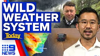 Flood warnings as mutiple states in firing line of severe weather system | 9 News Australia
