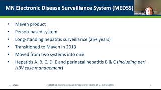 Hepatitis VLC: Attributes of an Electronic Surveillance System...