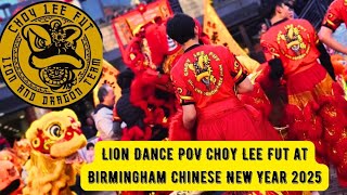 Lion Dance POV Choy Lee Fut At Birmingham Chinese New Year 2025 #lunarnewyear2025