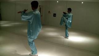 ２４式太極拳【鏡】１３、右蹬脚【ヨウドンジァオ】　24 Forms Tai Chi Chuan 13