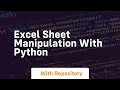 Excel sheet manipulation with python