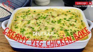 Creamy Vegetable Bake Recipe | मलाईदार सब्जी पकाने का तरीका | How To Make A Creamy Chicken Vegetable