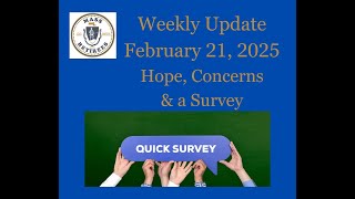 Hope, Concerns \u0026 a Survey