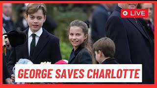 Prince George's Heroic Rescue of Princess Charlotte at Christmas Event | Royal Family