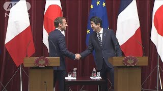 日仏首脳会談　海洋安全保障の協力強化で一致(19/06/27)