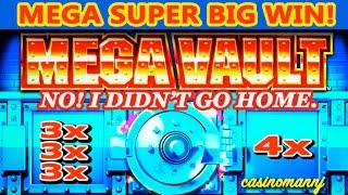 MEGA VAULT SLOT *MEGA SUPER BIG WIN** -NO! I DIDN'T GO HOME. - Slot Machine Bonus