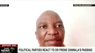 Opposition parties send message of condolences to family of Dr Frene Ginwala