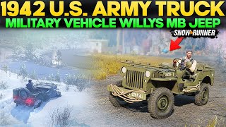 New 1942 Willys MB Jeep in SnowRunner U.S. Army Truck, 1⁄4-ton, 4×4