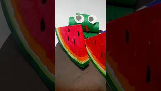 Easy 3d WATERMELON PAPER CRAFT | AMAZING DIY Paper Craft for Kids #shorts #viral  #artandcraft