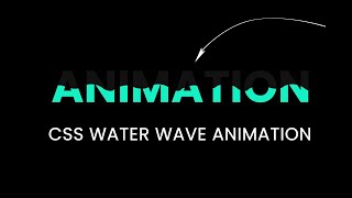 Wave Effect On Text | CSS Text filling Animation