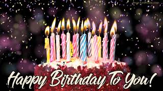 Happy Birthday To You Classic Piano Theme | Birthday Cake & Candles HD
