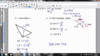 MAP4C 1 1a Finding Sides and Angles P1