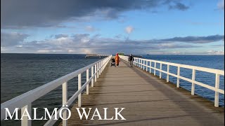 🇸🇪 Malmö, Sweden Walking Tour | Relaxing Sunset Beach Walk [4K HDR 60 fps Binaural ASMR]
