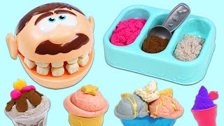 Feeding Mr. Play Doh Head Ice Cream Cone & Ice Cream Sundae | Fun & Easy DIY Play Dough Crafts!