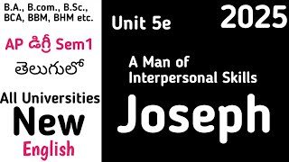 Joseph A Man of Interpersonal Skills I new Degree sem 1 English Lessons