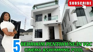 Stunning 5-Bedroom Luxury Penthouse with Cinema \u0026 Pool for Sale in Lekki, Lagos!