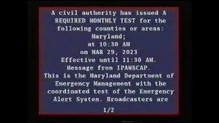 Comcast Emergency Alert System - Maryland Required Monthly Test (March 29, 2023, DASDEC)