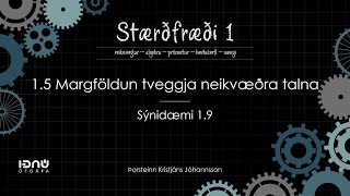 Sýnidæmi 1.9 - Reiknireglur