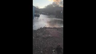 Flooding near homes along the Malheur River