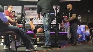 Kole Carter 560 raw bench press 55 years old world record powerlifting