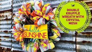 Hello Sunshine! How To Make A Fun Summer DIY Deco Mesh Wreath