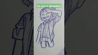 Telekinesis or telepathy?? 🤔 #drawing #sketch #fyp #funny #artmeme