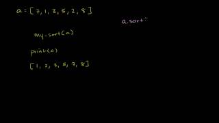 01 Python programming 20 Exercise Write a sorting function