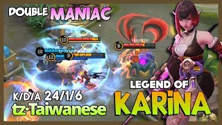 Legend Never Die! 4k Match with 91% Win Rate is Real! tz·Taiwanese King of Karina ~ Mobile Legends