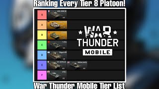 Ranking Every Tier 8 Platoon in War Thunder Mobile!