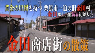 07「金田商店街の散策」 黄金の田圃を持つ 栗原市一迫の旧金田村 - 57th 金田郷土芸能新春初舞大会 - 宮城県栗原市 2025/01/02