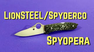 LionSTEEL/Spyderco Spyopera W/Custom Snake Skin Scales!!! #gold