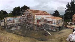 ehouse timelapse roof framing