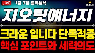 지오릿에너지 주가 전망 크라운 입니다 가장 확률 높고 단독으로 다루는 이 내용 필수 시청