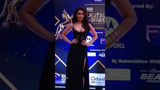 Raashi Khanna in Black Revealing Dress at IWMBuzz Digital Awards 2023