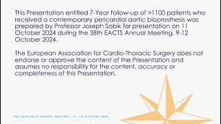 7-year follow-up results of Avalus™ Bioprosthesis