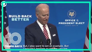 Joe Biden says he will get vaccinated for COVID-19