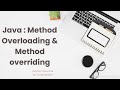 Java Method Overloading & Overriding
