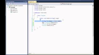 C# Tutorial 3 - Getting user input