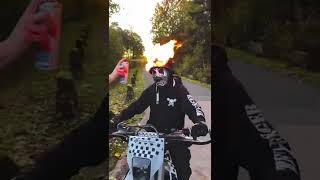 Halloween Bike Fire Shorts Video #shorts #bike