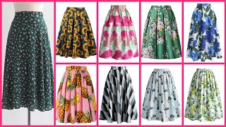 Refreshing prints of A-line Pleated midi skirts designs ideas for women 2021