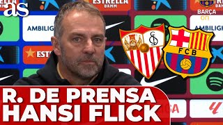 HANSI FLICK, RUEDA DE PRENSA COMPLETA PREVIA al SEVILLA FC vs. FC BARCELONA