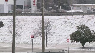 Road conditions improving after winter storm in Atlanta blankets city in snow, causing icy condition