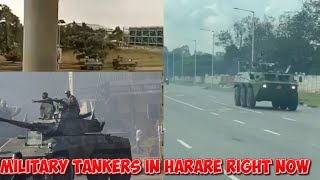 Watch Live; BREAKING; Military Tankers Have Landed In Harare Right Now