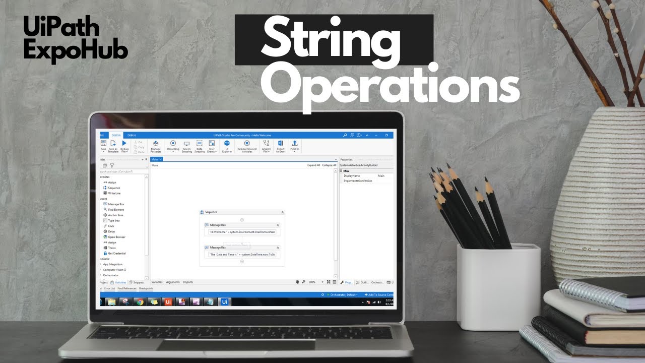 Uipath Tutorial Uipath String Operations Youtube