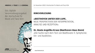 Ringvorlesung: Die Suche nach dem Text von Beethovens 9. Symphonie