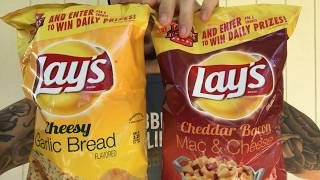 Snack Battle: Lay's Cheesy Garlic Bread vs Cheddar Bacon Mac \u0026 Cheese