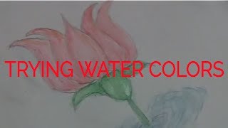 TRYING CAMLIN WATER COLOR PENCILS || SANJI AND CHANDI