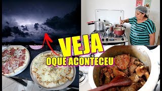 NOITE DA PIZZA 🍕 MINHA MÃE FAZENDO ALMOÇO🍛 - OLHA OQUE ACONTECEU NO CÉU😱 AINDA BEM QUE GRAVEI