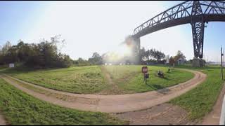 Eisenbahnhochbrücke Rendsburg Nord-Ostsee-Kanal Schwebefähre 5.7K