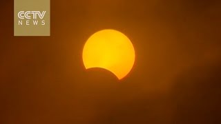 Rare solar eclipse seen in Indonesia